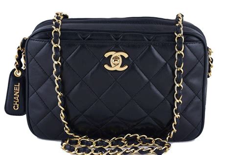 chanel quilted camera case